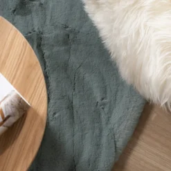 Hochflor Teppich Rund - Comfy Supreme Türkis