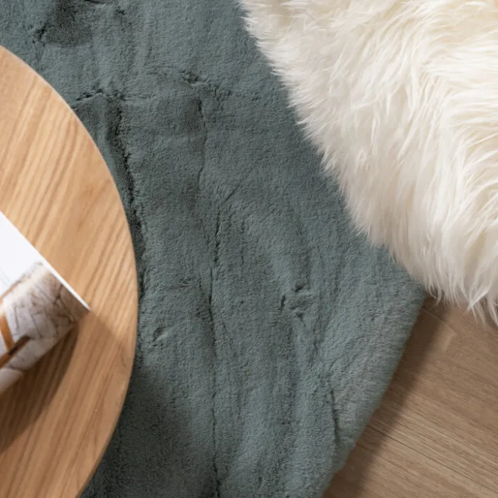 Hochflor Teppich Rund - Comfy Supreme Türkis