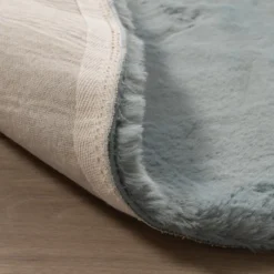 Hochflor Teppich Rund - Comfy Supreme Türkis