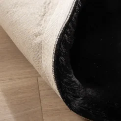 Hochflor Teppich Rund - Comfy Supreme Schwarz