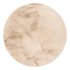 Hochflor Teppich Rund - Comfy Supreme Beige