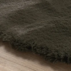 Hochflor Teppich Rund - Comfy Supreme Grün