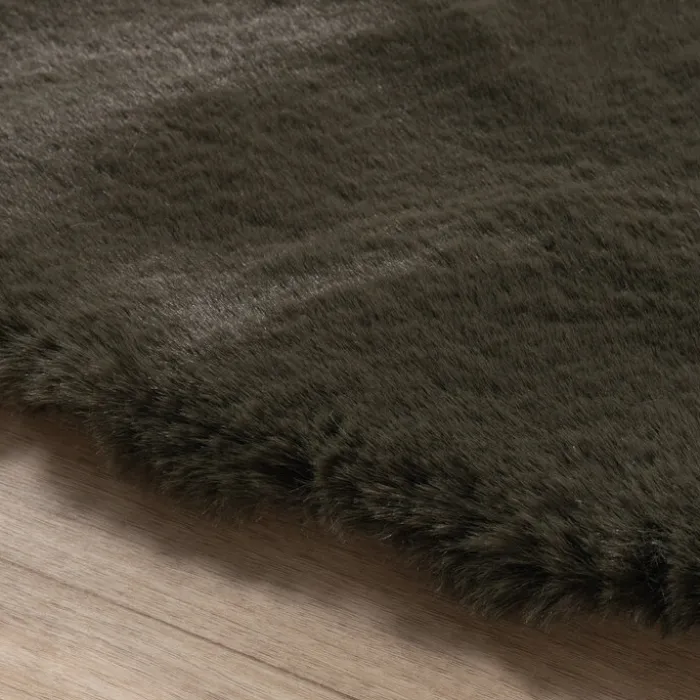 Hochflor Teppich Rund - Comfy Supreme Grün