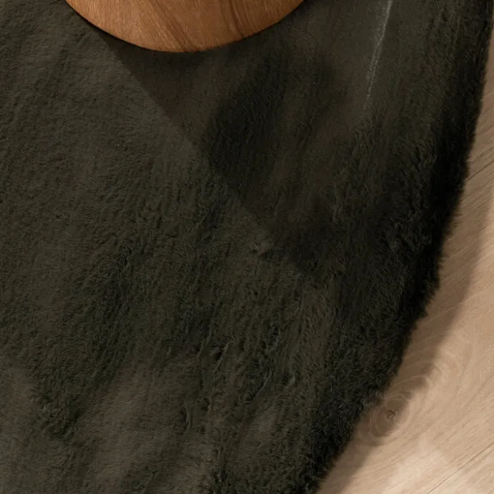 Hochflor Teppich Rund - Comfy Supreme Grün