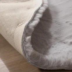 Hochflor Teppich Rund - Comfy Supreme Grau