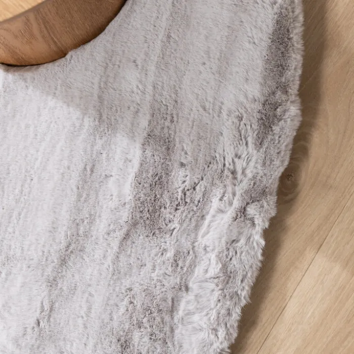 Hochflor Teppich Rund - Comfy Supreme Grau