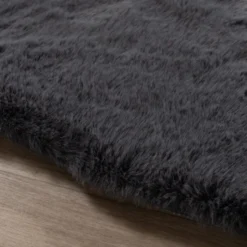 Hochflor Teppich Rund - Comfy Supreme Anthrazit