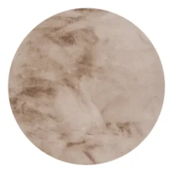 Hochflor Teppich Rund - Comfy Supreme Taupe