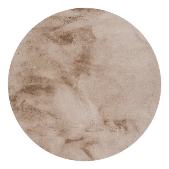 Hochflor Teppich Rund - Comfy Supreme Taupe