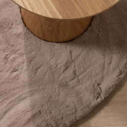 Hochflor Teppich Rund - Comfy Supreme Taupe