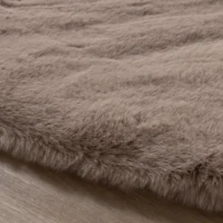 Hochflor Teppich Rund - Comfy Supreme Taupe