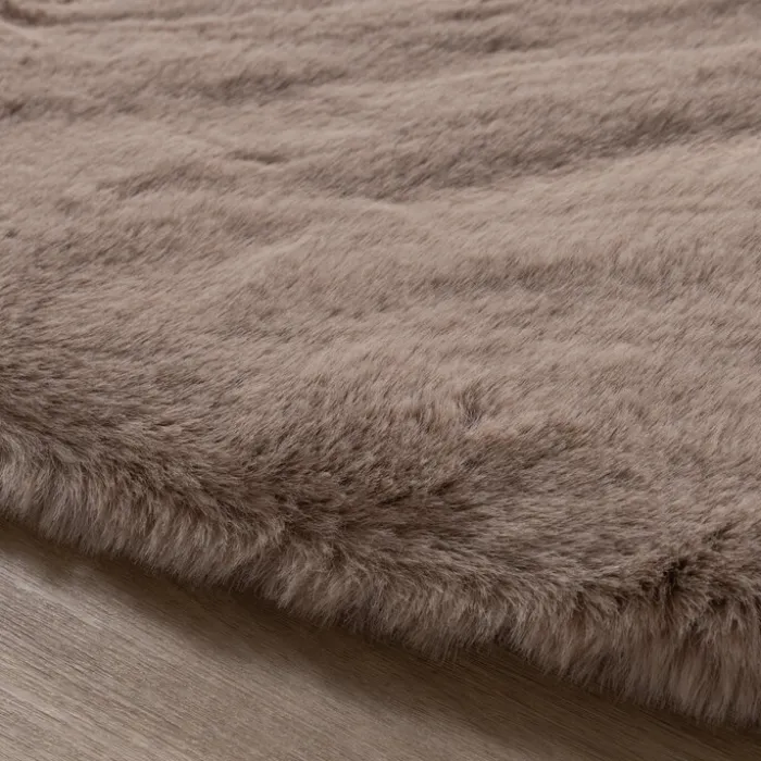 Hochflor Teppich Rund - Comfy Supreme Taupe