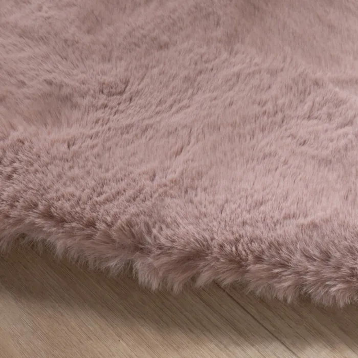 Hochflor Teppich Rund - Comfy Supreme Rosa