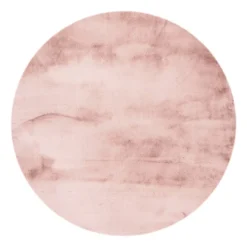 Hochflor Teppich Rund - Comfy Supreme Rosa