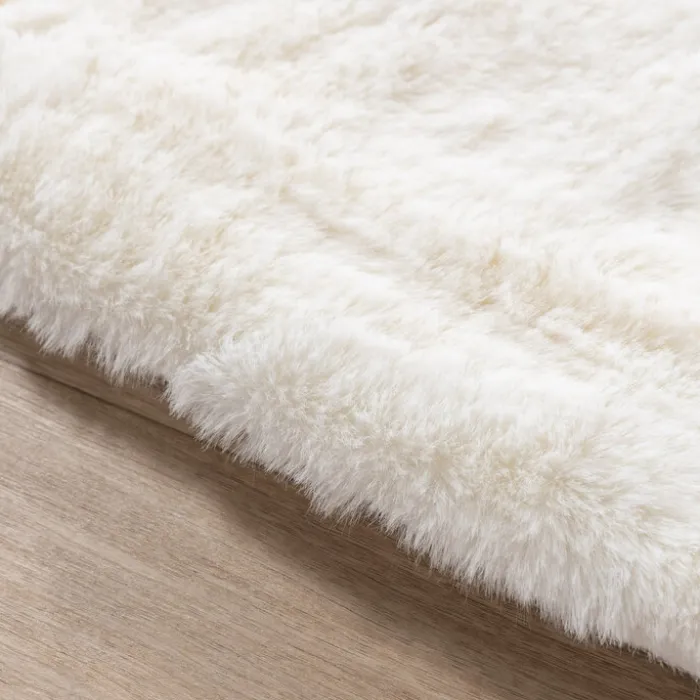 Hochflor Teppich Rund - Comfy Supreme Weiß