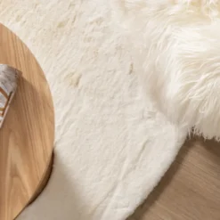 Hochflor Teppich Rund - Comfy Supreme Weiß