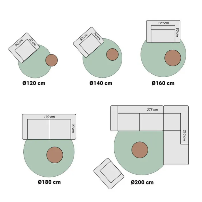 Hochflor Teppich Rund - Edge Blau