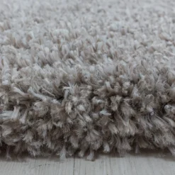 Hochflor Teppich Rund - Fuzzy Beige