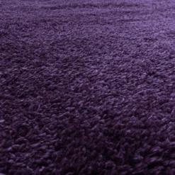 Hochflor Teppich Rund - Fuzzy Lila