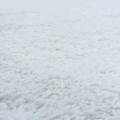 Hochflor Teppich Rund - Fuzzy Weiß