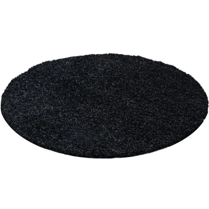 Hochflor Teppich Rund - Life Anthrazit