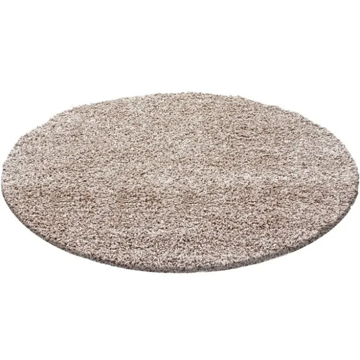 Hochflor Teppich Rund - Life Beige