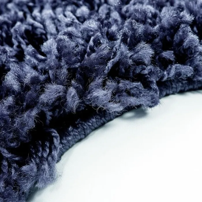 Hochflor Teppich Rund - Life Blau