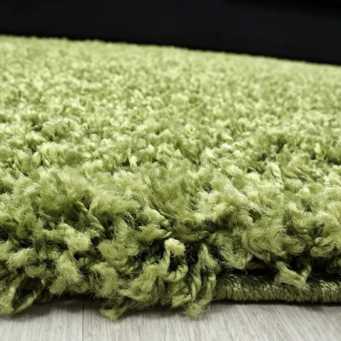 Hochflor Teppich Rund - Life Grün