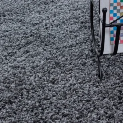 Hochflor Teppich Rund - Life Grau