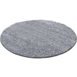 Hochflor Teppich Rund - Life Hellgrau