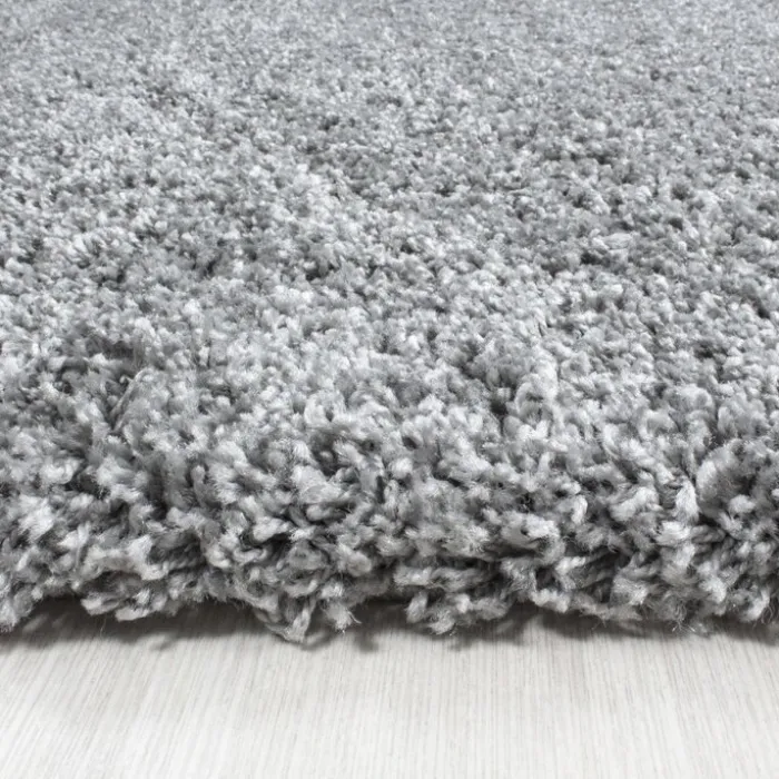 Hochflor Teppich Rund - Life Hellgrau