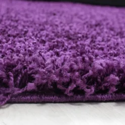 Hochflor Teppich Rund - Life Lila