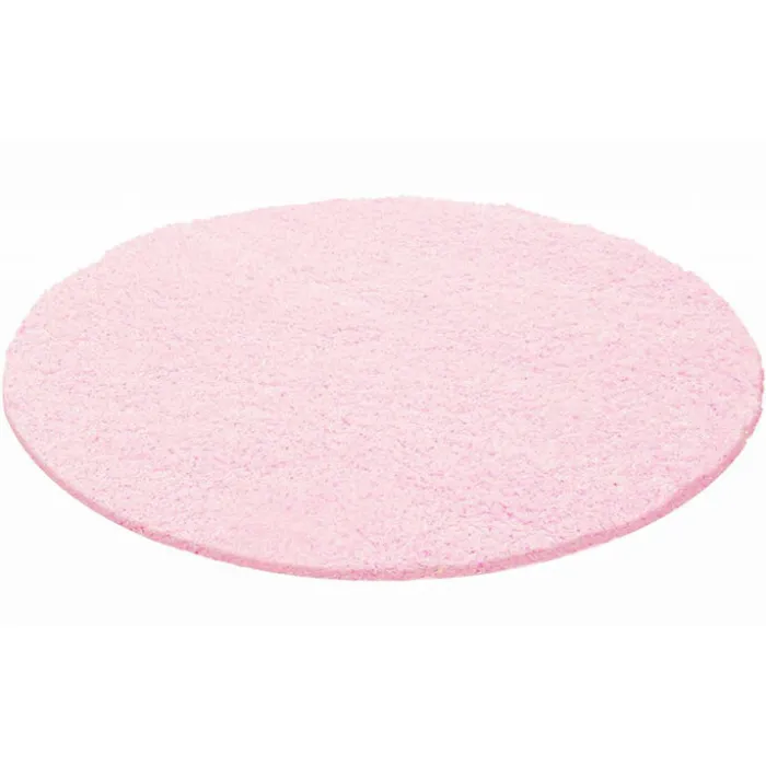 Hochflor Teppich Rund - Life Rosa