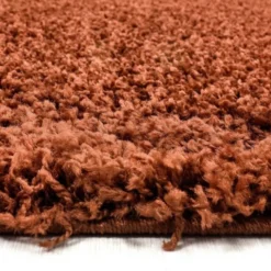 Hochflor Teppich Rund - Life Terracotta