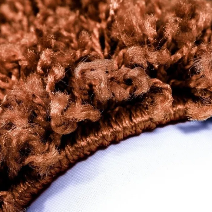 Hochflor Teppich Rund - Life Terracotta