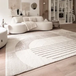 Hochflor Teppich - Serene Shapes Creme