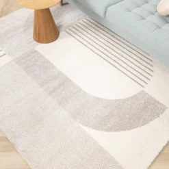 Hochflor Teppich - Serene Shapes Creme