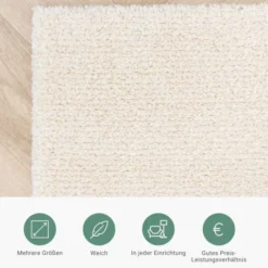 Hochflor Teppich - Serene Shapes Creme