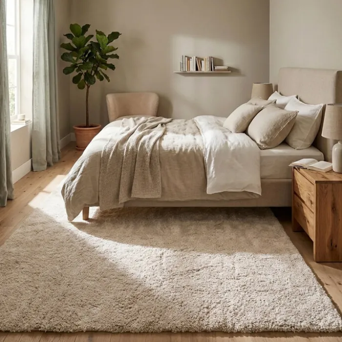 Hochflor Teppich Waschbar - Ziggy Creme