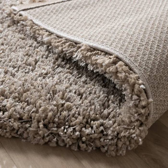 Hochflor Wohnzimmer Teppich - Yves Taupe