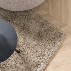 Hochflor Wohnzimmer Teppich - Yves Taupe