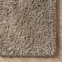 Hochflor Wohnzimmer Teppich - Yves Taupe