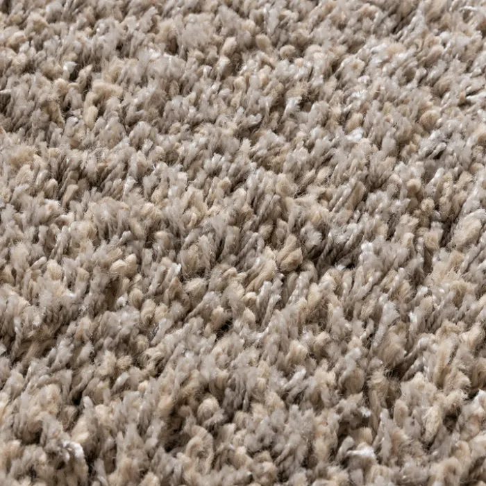 Hochflor Wohnzimmer Teppich - Yves Taupe