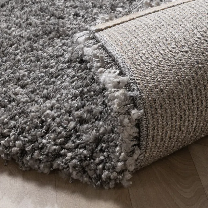 Hochflor Wohnzimmer Teppich - Yves Grau