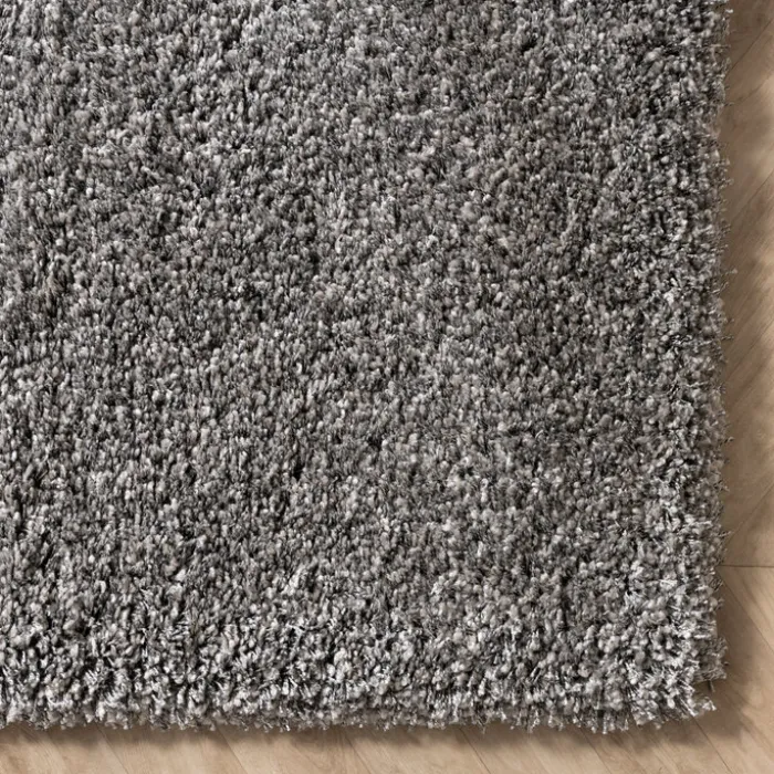 Hochflor Wohnzimmer Teppich - Yves Grau