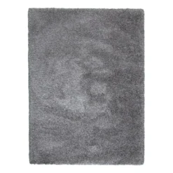 Hochflor Wohnzimmer Teppich - Yves Grau