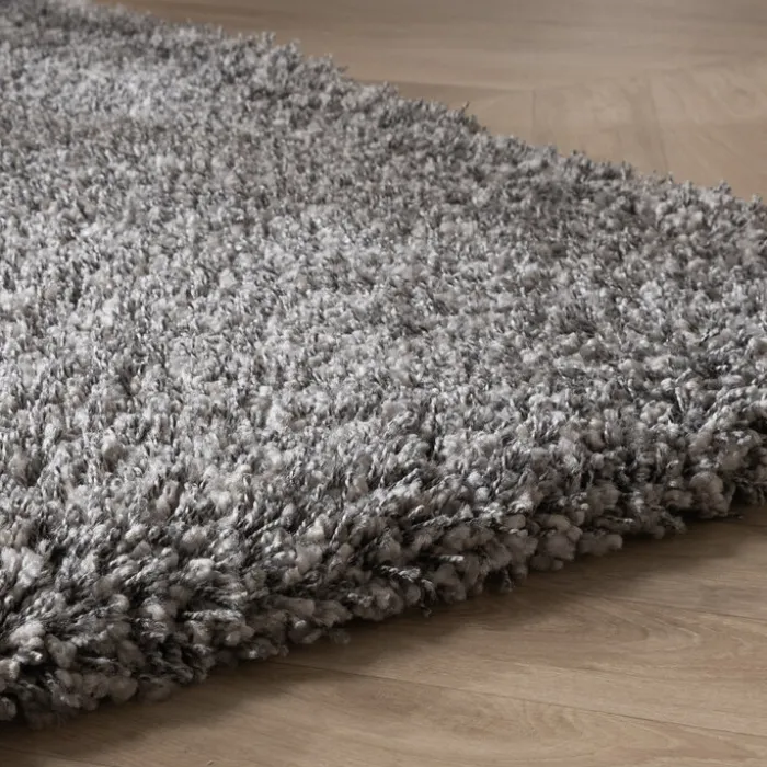 Hochflor Wohnzimmer Teppich - Yves Grau