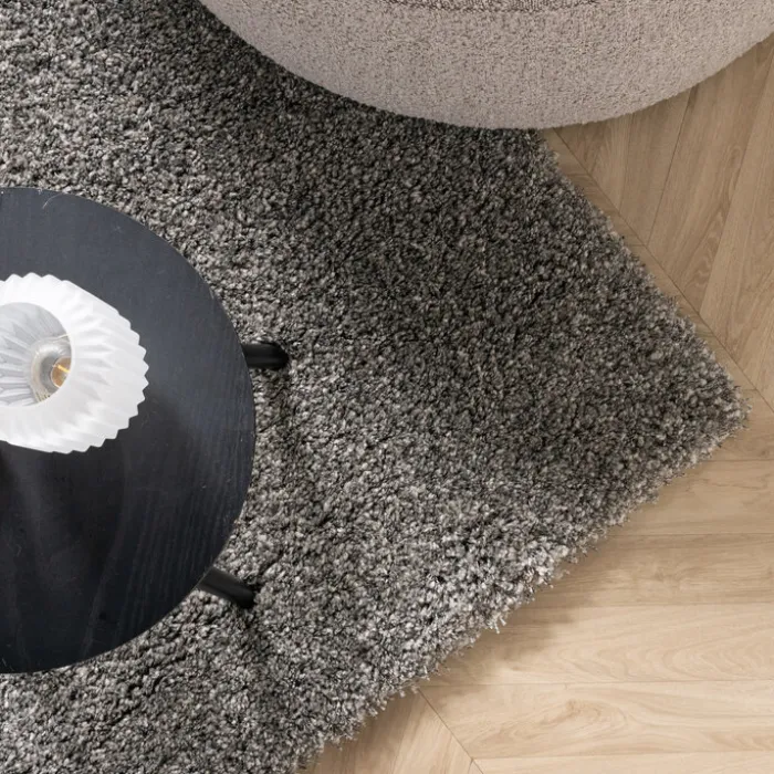Hochflor Wohnzimmer Teppich - Yves Grau