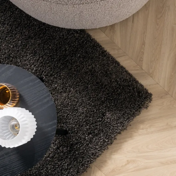 Hochflor Wohnzimmer Teppich - Yves Anthrazit