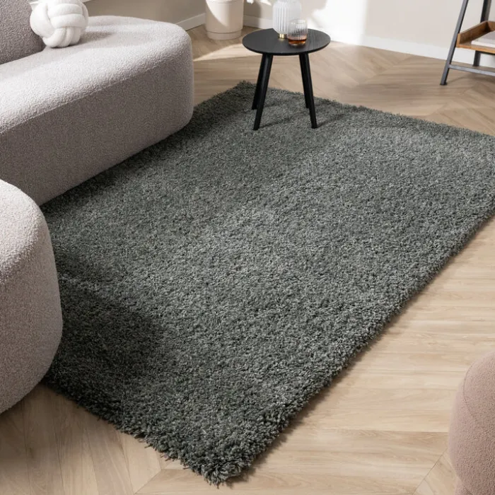 Hochflor Wohnzimmer Teppich - Yves Grün